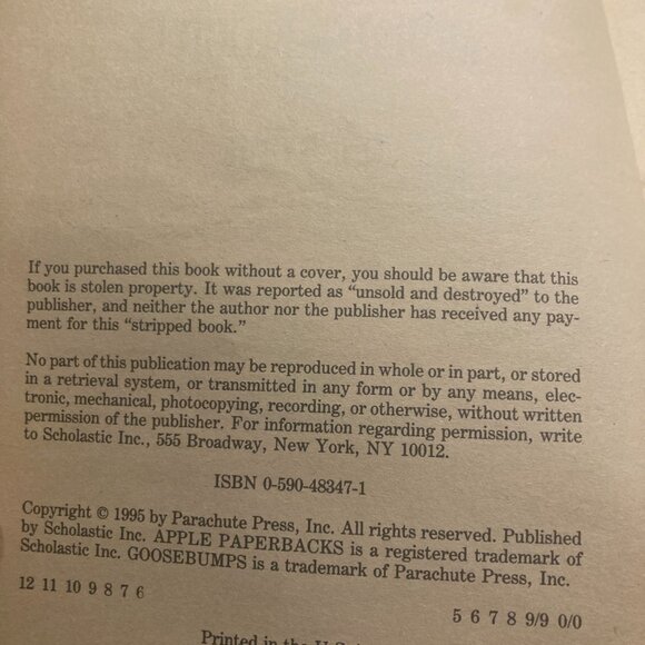 Vintage Book-Goosebumps Monster Blood 3-RL Stine 1995 - Picture 2 of 4